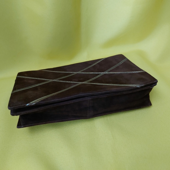 Vintage Crossbody Bag Brown Surde Purse by UNGARO Parallele Paris 1980s - Picture 7 of 16